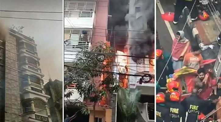 উত্তরায় বহুতল ভবনে আগুন; মৃতের সংখ্যা বেড়ে ৬